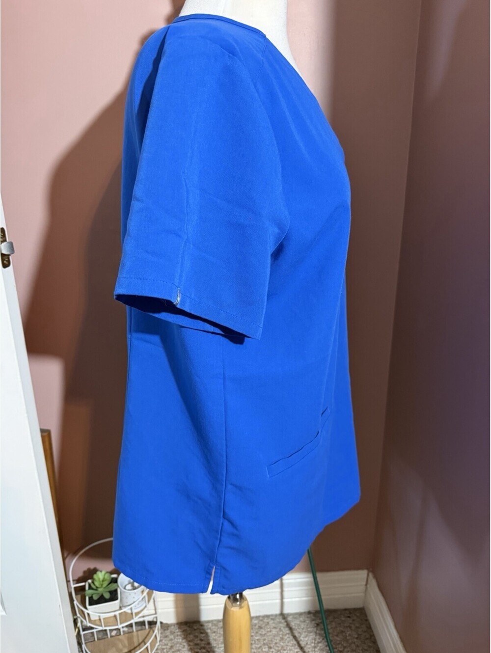 Figs Casma Scrub Top Womens Size Large PO 3389 Blue - Picture 4 of 8